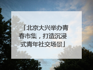 北京大兴举办青春市集，打造沉浸式青年社交场景