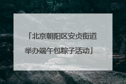 北京朝阳区安贞街道举办端午包粽子活动