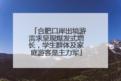 合肥口岸出境游需求呈现爆发式增长，学生群体及家庭游客是主力军