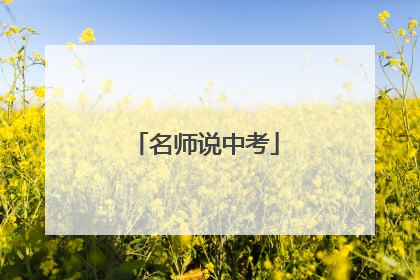 名师说中考