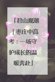 君山观潮｜枣庄中高考：一场守护成长的温暖奔赴