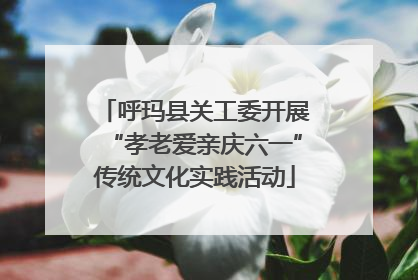呼玛县关工委开展“孝老爱亲庆六一”传统文化实践活动