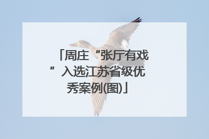 周庄“张厅有戏”入选江苏省级优秀案例(图)