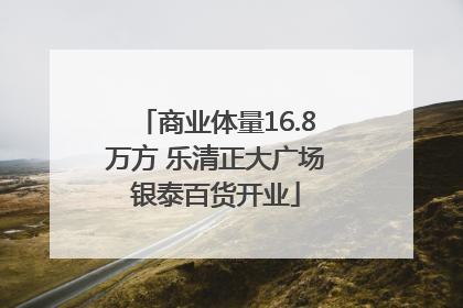 商业体量16.8万方 乐清正大广场银泰百货开业