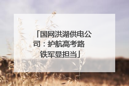 国网洪湖供电公司：护航高考路 铁军显担当