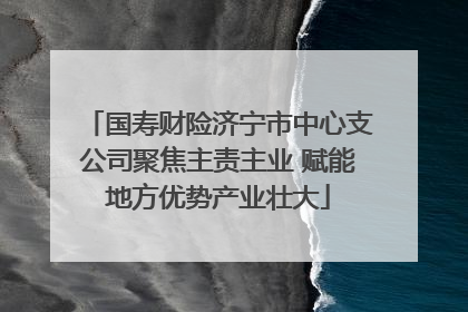 国寿财险济宁市中心支公司聚焦主责主业 赋能地方优势产业壮大
