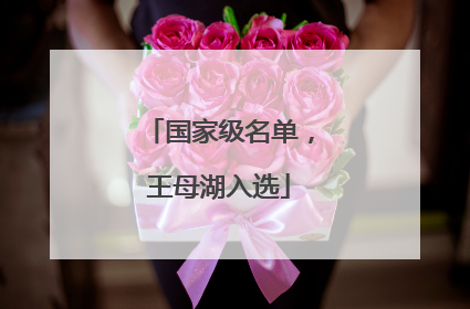 国家级名单，王母湖入选