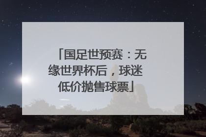 国足世预赛：无缘世界杯后，球迷低价抛售球票