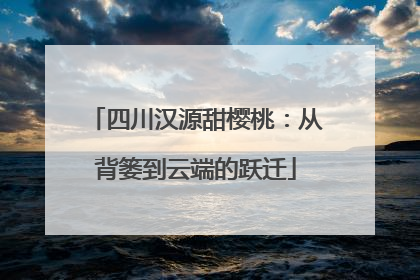 四川汉源甜樱桃：从背篓到云端的跃迁