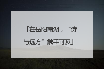 在岳阳南湖，“诗与远方”触手可及