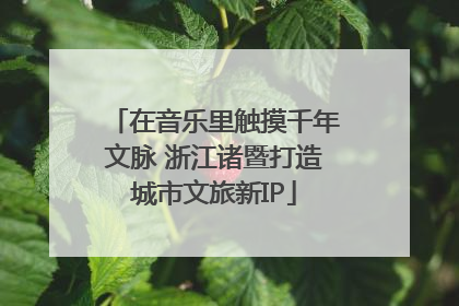 在音乐里触摸千年文脉 浙江诸暨打造城市文旅新IP