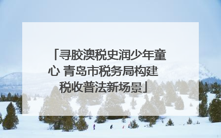 寻胶澳税史润少年童心 青岛市税务局构建税收普法新场景