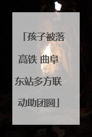 孩子被落高铁 曲阜东站多方联动助团圆