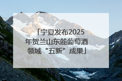 宁夏发布2025年贺兰山东麓葡萄酒领域“五新”成果