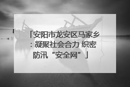 安阳市龙安区马家乡：凝聚社会合力 织密防汛“安全网”