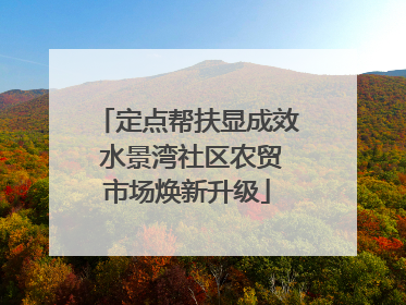 定点帮扶显成效 水景湾社区农贸市场焕新升级