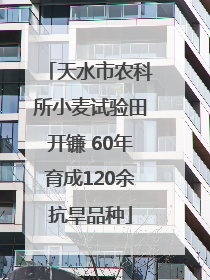 天水市农科所小麦试验田开镰 60年育成120余抗旱品种