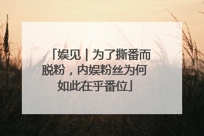 娱见｜为了撕番而脱粉，内娱粉丝为何如此在乎番位