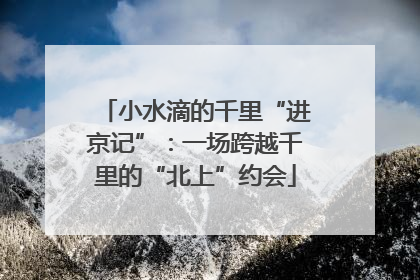 小水滴的千里“进京记”：一场跨越千里的“北上”约会