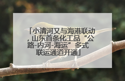 小清河又与海港联动，山东首条化工品“公路-内河-海运”多式联运通道开通