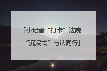 小记者“打卡”法院 “沉浸式”与法同行