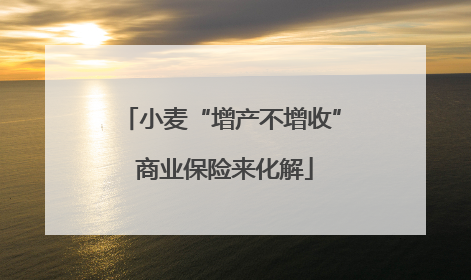 小麦“增产不增收” 商业保险来化解