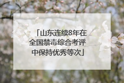 山东连续8年在全国禁毒综合考评中保持优秀等次