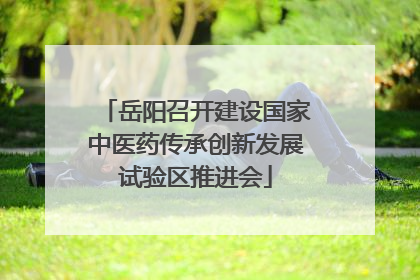 岳阳召开建设国家中医药传承创新发展试验区推进会