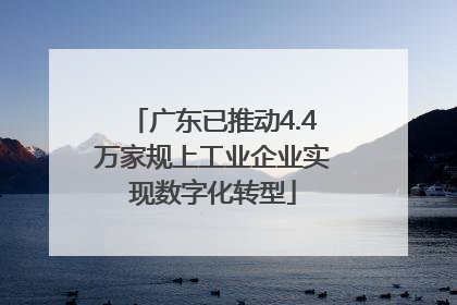 广东已推动4.4万家规上工业企业实现数字化转型