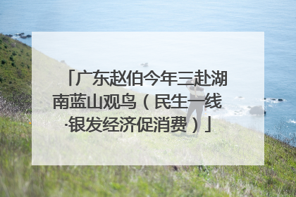 广东赵伯今年三赴湖南蓝山观鸟（民生一线·银发经济促消费）