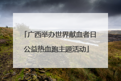 广西举办世界献血者日公益热血跑主题活动