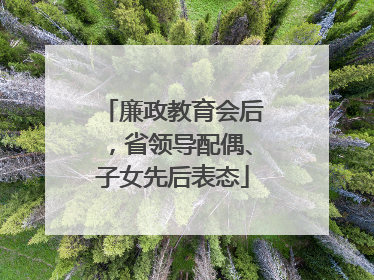 廉政教育会后，省领导配偶、子女先后表态