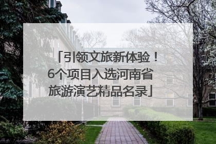 引领文旅新体验！6个项目入选河南省旅游演艺精品名录
