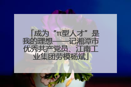 成为“π型人才”是我的理想——记湘潭市优秀共产党员、江南工业集团劳模杨斌