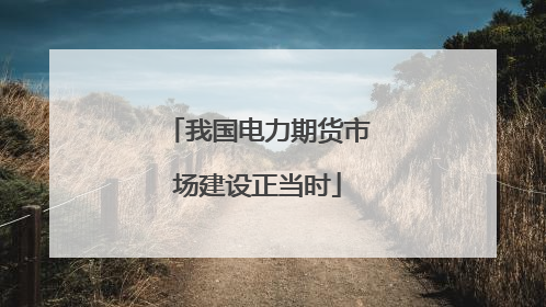 我国电力期货市场建设正当时