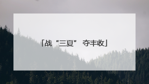 战“三夏” 夺丰收