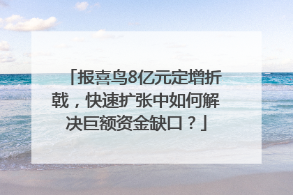 报喜鸟8亿元定增折戟，快速扩张中如何解决巨额资金缺口？
