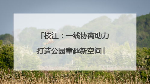 枝江：一线协商助力打造公园童趣新空间