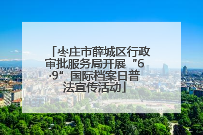 枣庄市薛城区行政审批服务局开展“6·9”国际档案日普法宣传活动