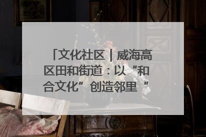 文化社区｜威海高区田和街道：以“和合文化”创造邻里“和合之美”
