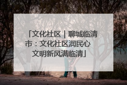 文化社区｜聊城临清市：文化社区润民心 文明新风满临清