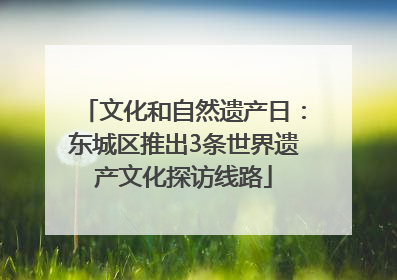 文化和自然遗产日：东城区推出3条世界遗产文化探访线路