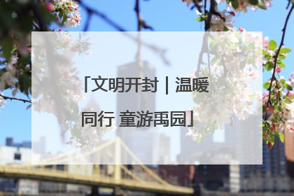 文明开封｜温暖同行 童游禹园