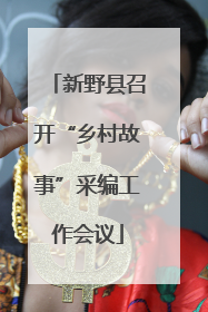 新野县召开“乡村故事”采编工作会议