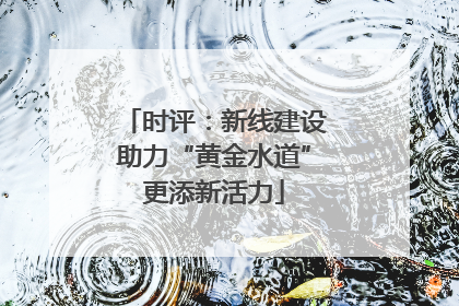 时评：新线建设助力“黄金水道”更添新活力
