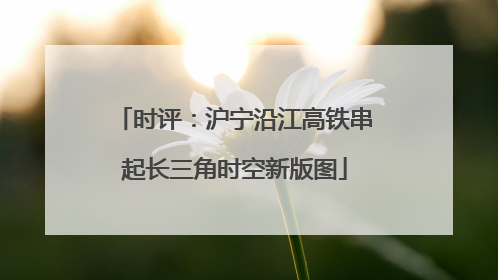 时评：沪宁沿江高铁串起长三角时空新版图