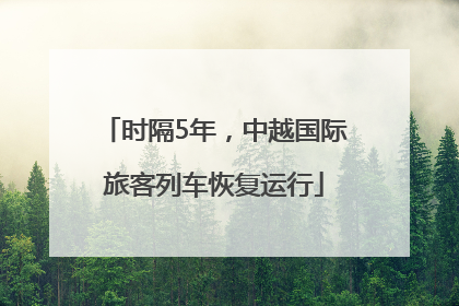 时隔5年，中越国际旅客列车恢复运行