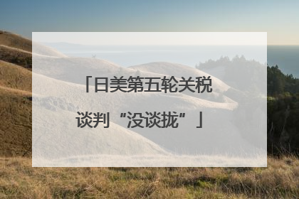 日美第五轮关税谈判“没谈拢”