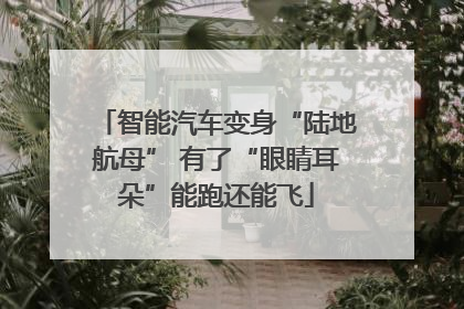 智能汽车变身“陆地航母” 有了“眼睛耳朵”能跑还能飞