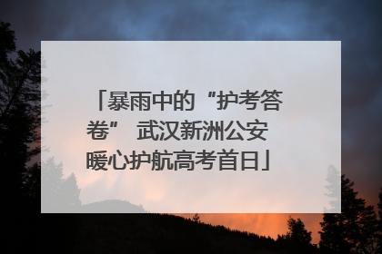 暴雨中的“护考答卷” 武汉新洲公安暖心护航高考首日